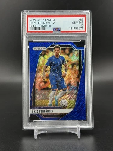 Enzo Fernández 2024 Panini Prizm Blue Shimmer /8