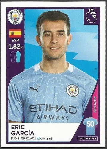 Eric García 2021 Panini Premier League #392