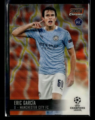 Eric Garcia 2020 Topps Stadium Club Chrome Orange Yellow Electric Wave