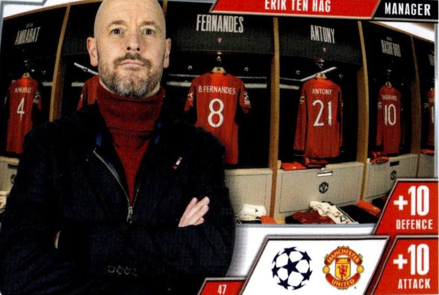 Erik ten Hag 2023 Topps Match Attax UEFA Club Competitions Extra