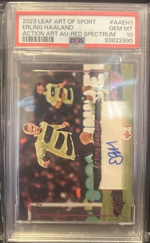 Erling Haaland 2023 Leaf Art of Sport Red Spectrum /6