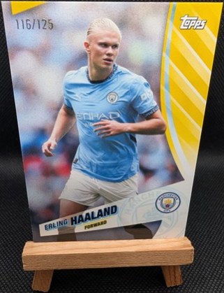 Erling Haaland 2024 Topps Blue Moon Yellow /125