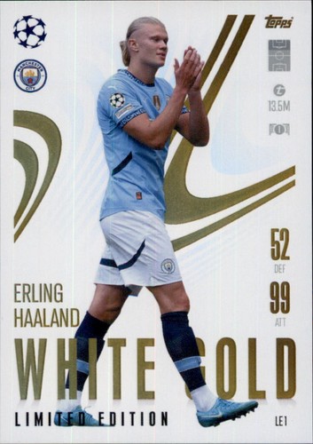 Erling Haaland 2024 Panini Champions League EXTRA White Gold LE1
