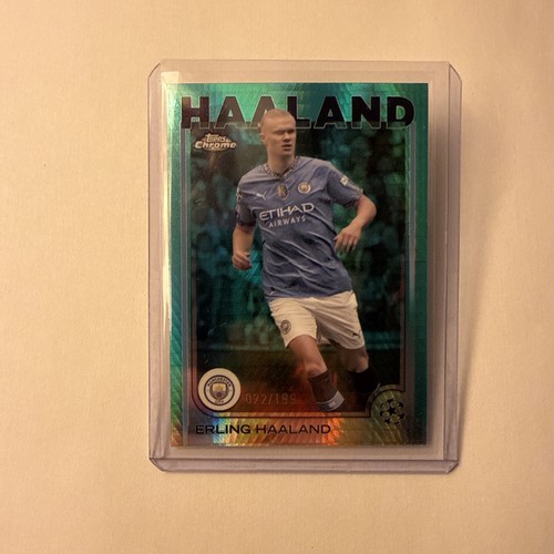 Erling Haaland 2024 Topps Chrome Aqua /199