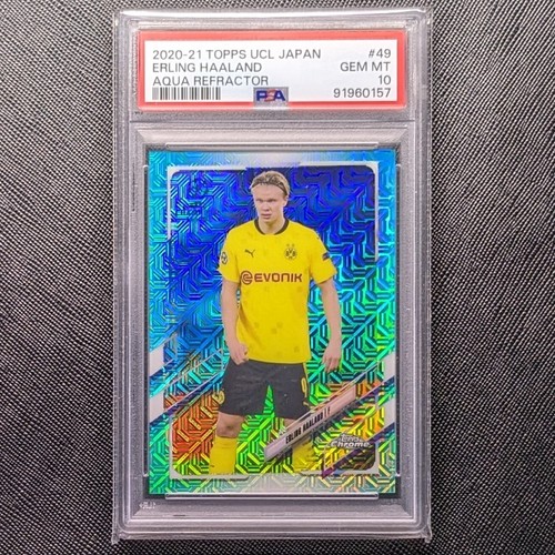 Erling Haaland 2020 Topps Chrome Aqua Refractor