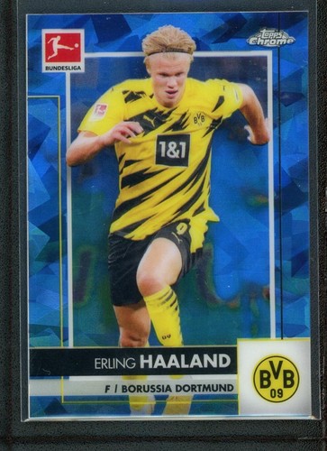 Erling Haaland 2021 Topps Chrome Blue Sapphire