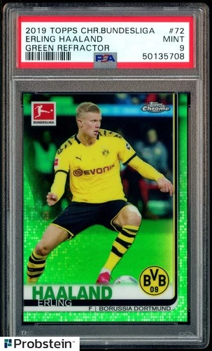 Erling Haaland 2019 Topps Chrome Bundesliga Green Refractor 63/99