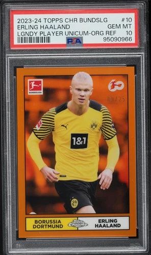 Erling Haaland 2023 Topps Chrome Bundesliga Orange /25
