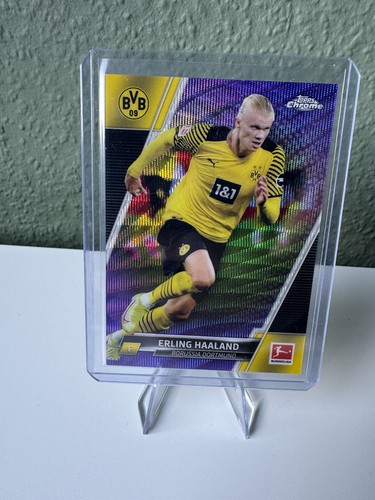 Erling Haaland 2022 Topps Chrome Bundesliga Purple Refractor /299