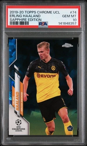 Erling Haaland 2019 Topps Chrome Champions League Sapphire
