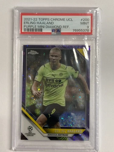 Erling Haaland 2021 Topps Chrome Diamond Refractor /250