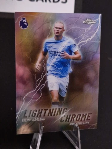 Erling Haaland 2026 Topps Chrome EPL Lightning Chrome