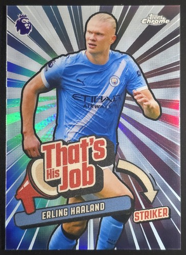Erling Haaland 2025 Topps Chrome EPL THJ-13
