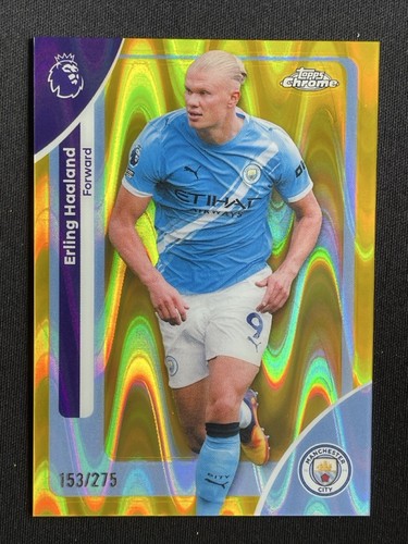 Erling Haaland 2025 Topps Chrome Giallo RayWave /275