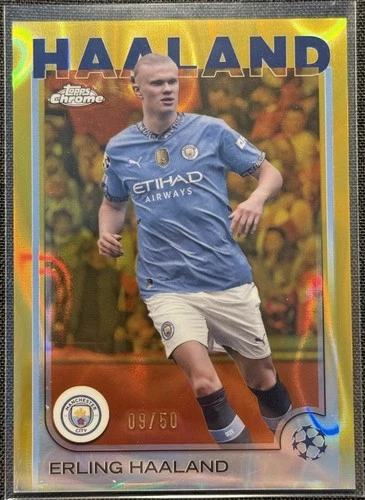 Erling Haaland 2024 Topps Chrome Gold /50