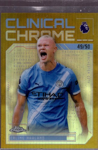 Erling Haaland 2025 Topps Chrome Gold /50