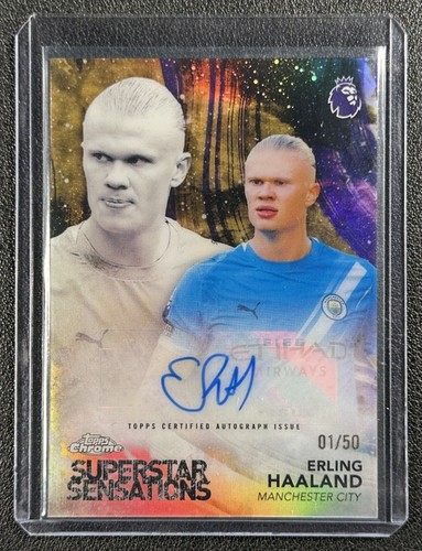 Erling Haaland 2026 Topps Chrome Gold Refractor /50