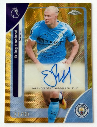 Erling Haaland 2025 Topps Chrome Gold Wave /50