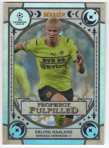 Erling Haaland 2021 Topps Chrome Merlin Refractor