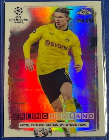 Erling Haaland 2021 Topps Chrome Neon