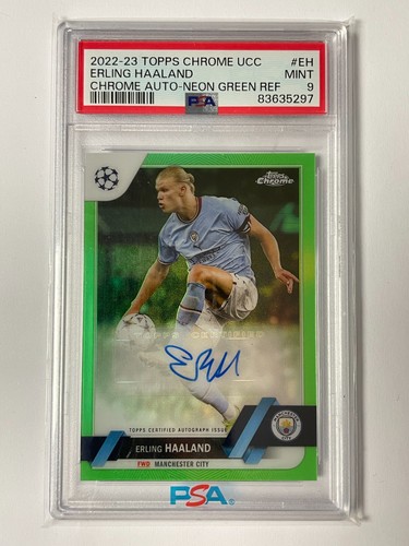 Erling Haaland 2022 Topps Chrome Neon Green /99