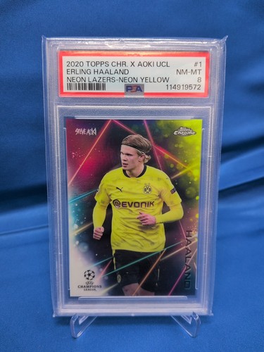 Erling Haaland 2020 Topps Chrome Neon Yellow /50