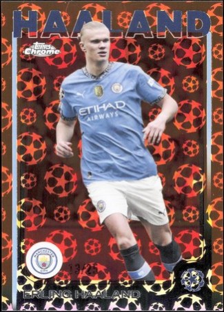 Erling Haaland 2024 Topps Chrome Orange /25