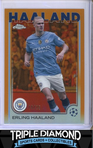 Erling Haaland 2024 Topps Chrome Orange Refractor /25