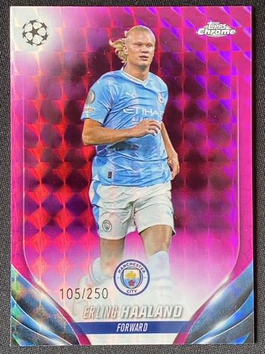 Erling Haaland 2023 Topps Chrome Pink Geometric Refractor /250