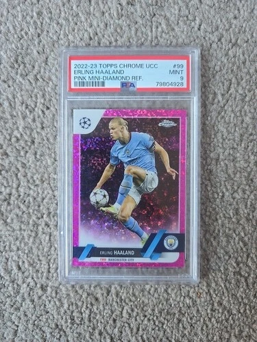 Erling Haaland 2023 Topps Chrome Pink Sparkle /75
