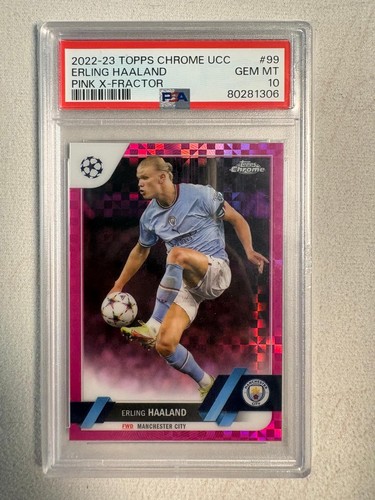 Erling Haaland 2023 Topps Chrome Pink X-Fractor /250