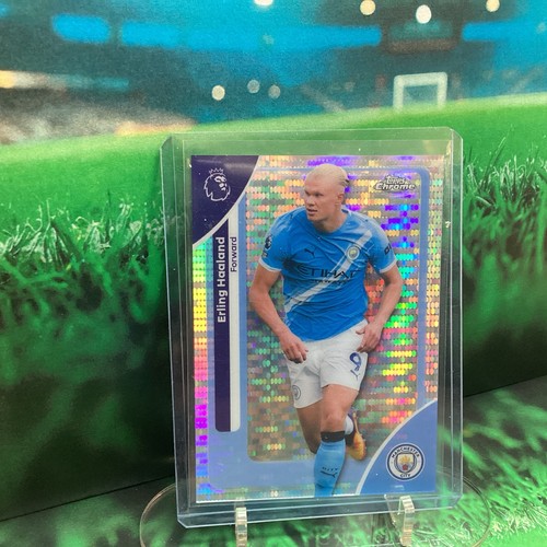 Erling Haaland 2025 Topps Chrome Premier League Prism Refractor