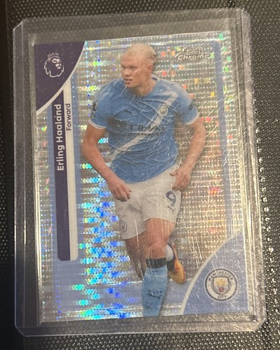 Erling Haaland 2025 Topps Chrome Premier League Pulsar Refractor