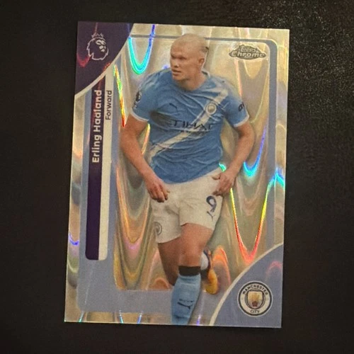 Erling Haaland 2025 Topps Chrome Premier League Ray Wave Refractor