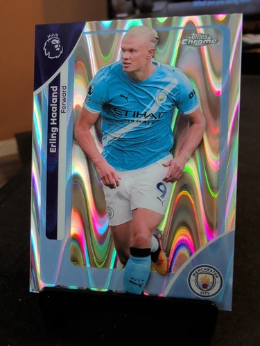 Erling Haaland 2025 Topps Chrome Premier League Raywave