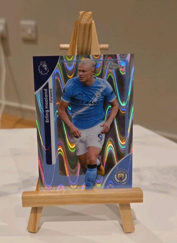 Erling Haaland 2026 Topps Chrome Premier League Silver Wave Refractor