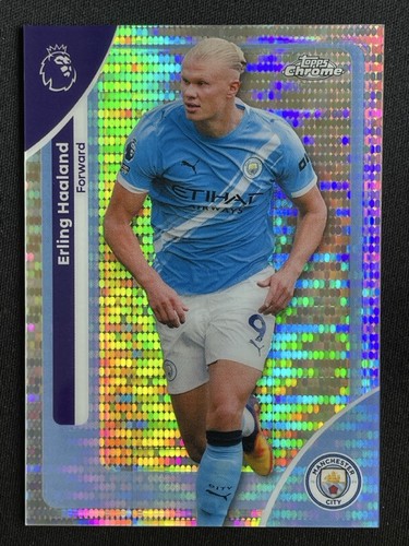 Erling Haaland 2025 Topps Chrome Pulsar Refractor #125