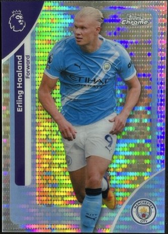 Erling Haaland 2025 Topps Chrome Pulsar Refractor