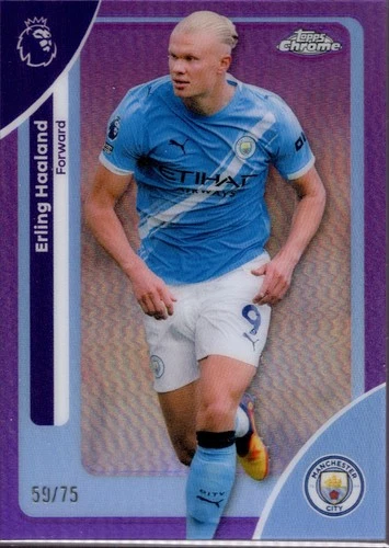 Erling Haaland 2025 Topps Chrome Purple /75