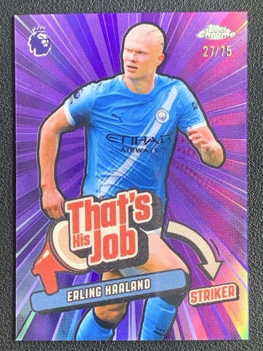 Erling Haaland 2025 Topps Chrome Purple /75