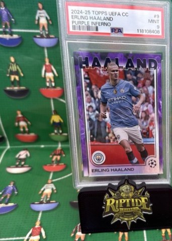Erling Haaland 2024 Topps UEFA Champions League Purple Inferno /299