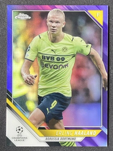 Erling Haaland 2021 Topps Chrome Purple Refractor /250