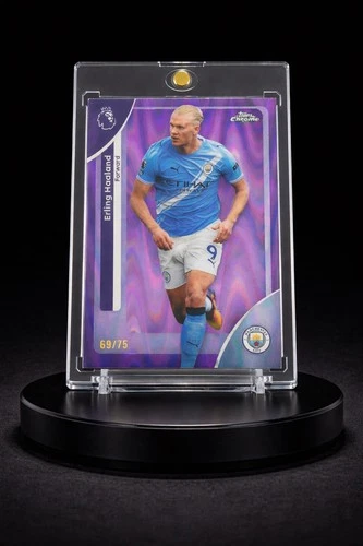 Erling Haaland 2025 Topps Chrome Purple Wave /75