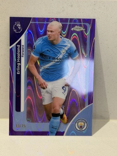 Erling Haaland 2026 Topps Chrome Purple Wave /75