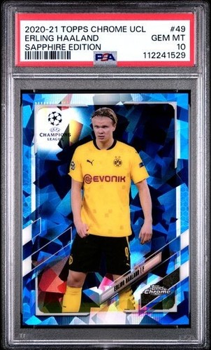 Erling Haaland 2021 Topps Chrome Sapphire