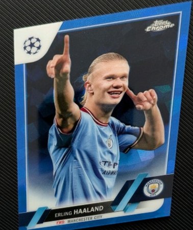 Erling Haaland 2023 Topps Chrome Sapphire