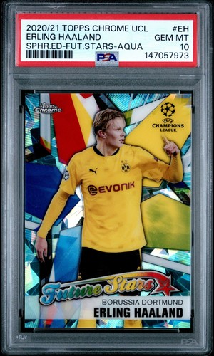 Erling Haaland 2020 Topps Chrome Sapphire Aqua /150