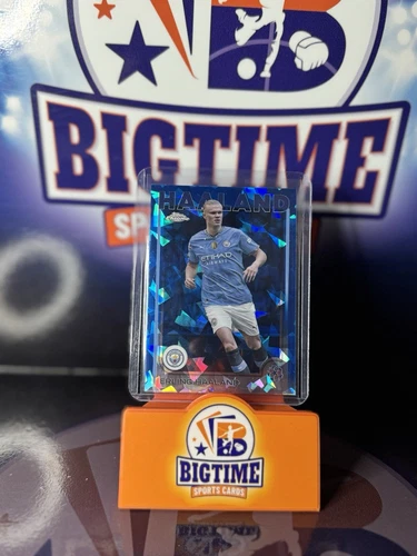 Erling Haaland 2024 Topps Chrome Sapphire Blue Cracked Ice