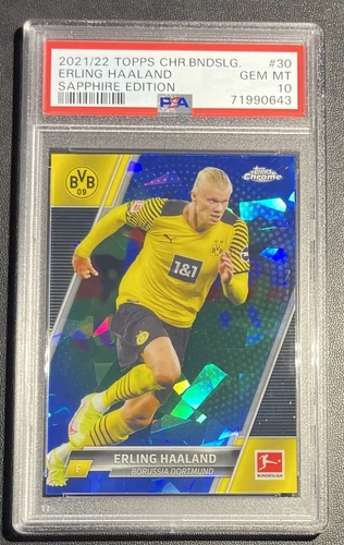 Erling Haaland 2021 Topps Chrome Sapphire Edition