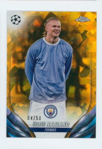 Erling Haaland 2023 Topps Chrome Sapphire Gold /50